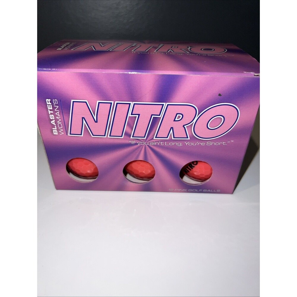 Nitro Blaster Womens Golf Balls 12 Pack New in box Hot Pink Fun Colorful